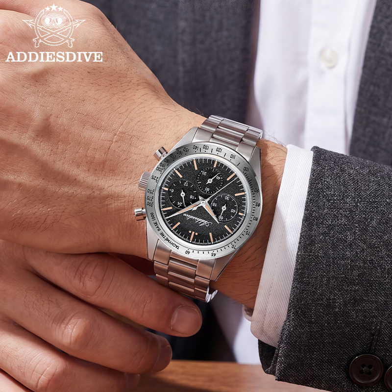 Plastic Dome Clear - ADDIESDIVE 0S20 Chronograph Quartz Watches For