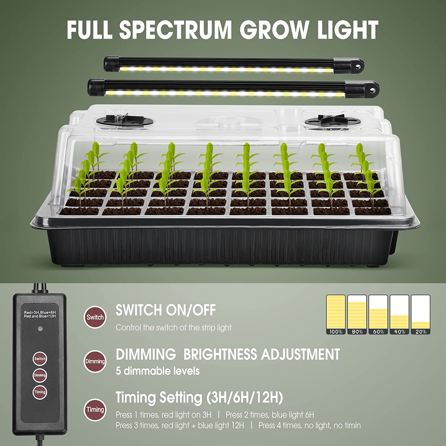 【Best 】1 Set, Seed Starter Tra - Humidity Dome Kit recensione e prezzo
