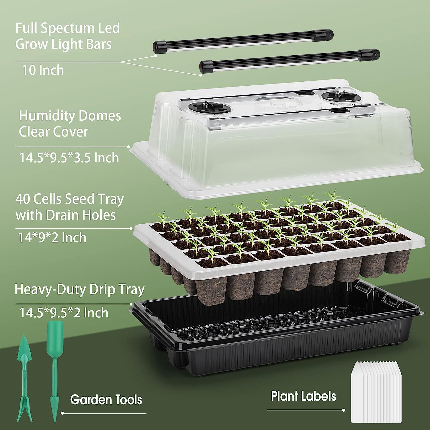 【Best 】1 Set, Seed Starter Tra - Humidity Dome Kit recensione e prezzo