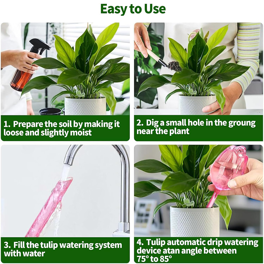 2/4pcs Tulip-Shaped Self-Water - Self Watering Insert recensione e prezzo