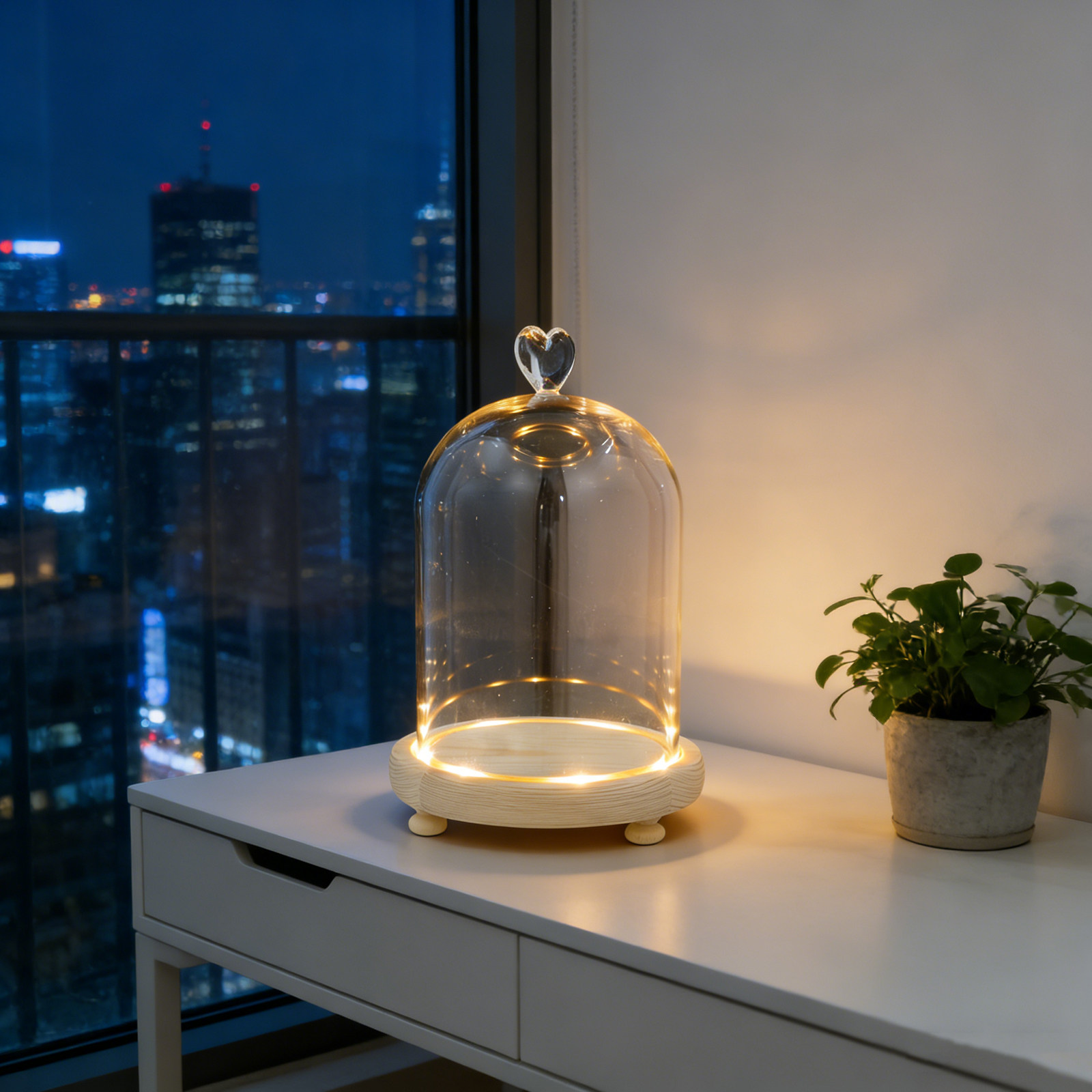 Heart Shaped Glass Dome Cloche - Plastic Dome Clear recensione e prezzo