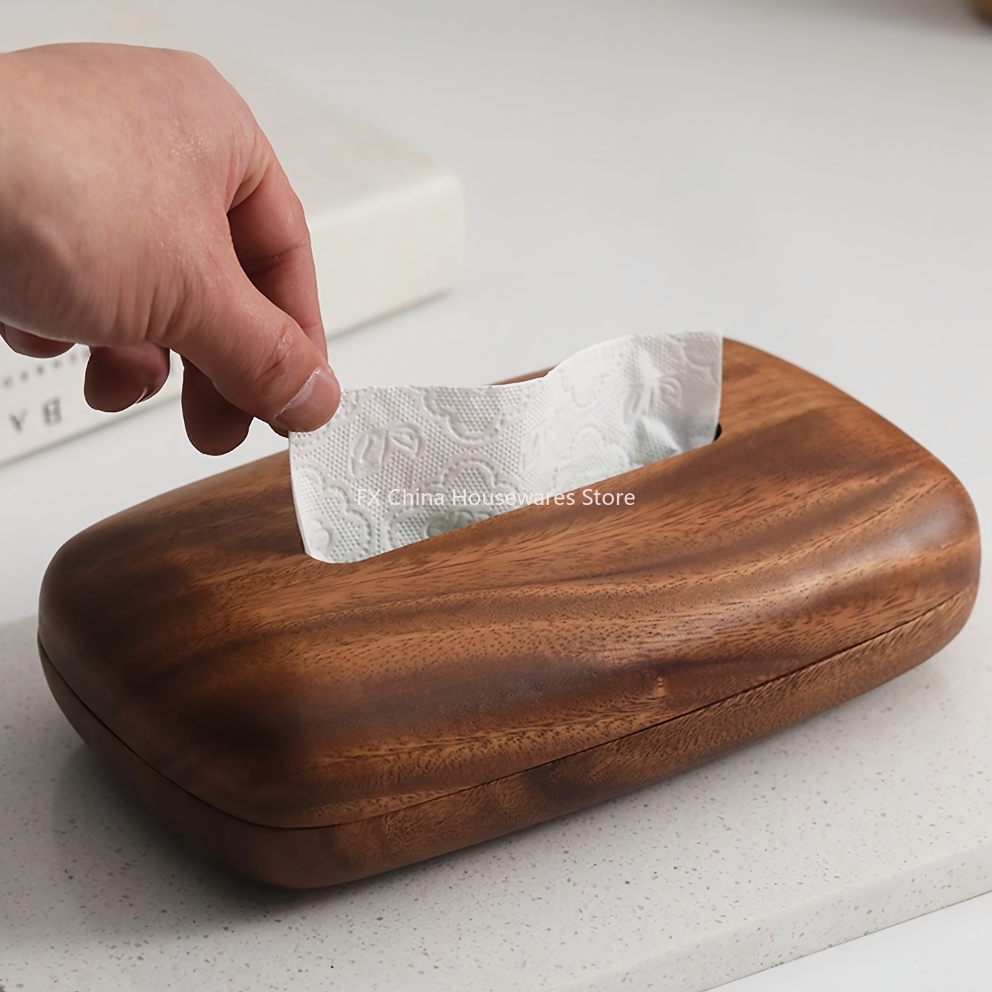 Walnut Wood Tissue Box Cover H - Agar Tissue Culture recensione e prezzo