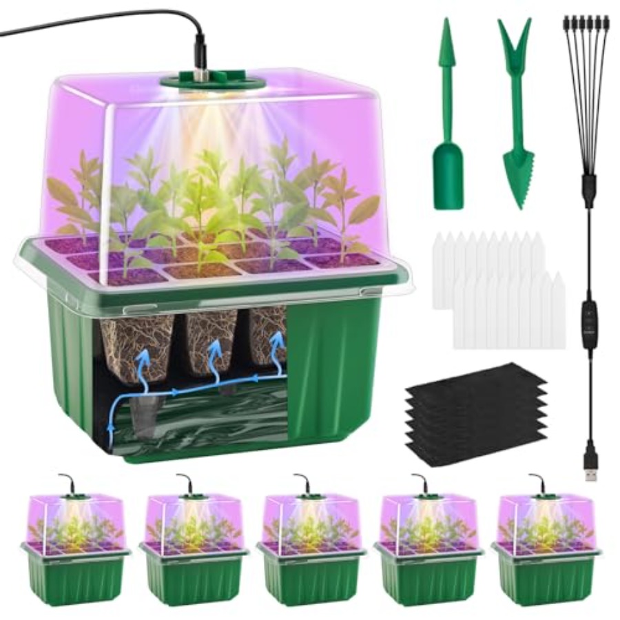 Seed Starter Tray with Light 6 - Humidity Dome Kit recensione e prezzo