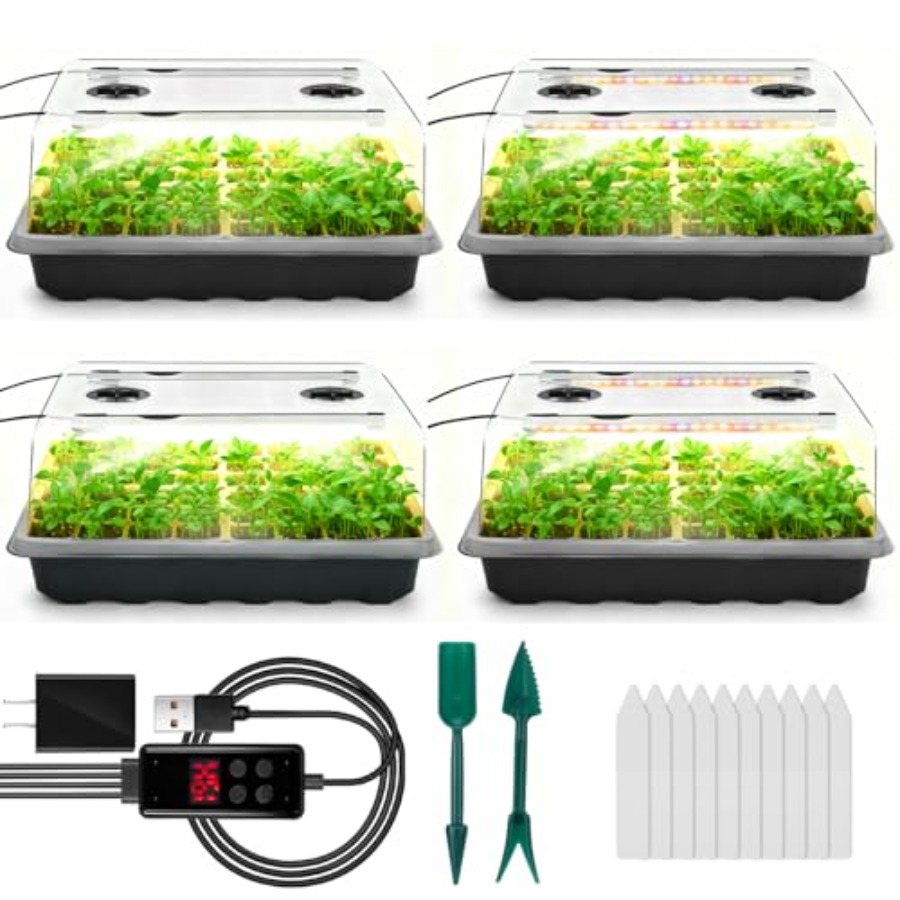 Seed Starter Tray with Grow Li - Humidity Dome Kit recensione e prezzo