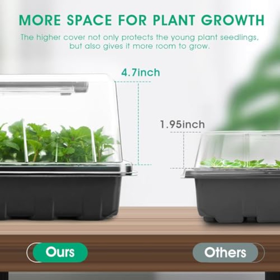 Seed Starter Tray with Grow Li - Humidity Dome Kit recensione e prezzo