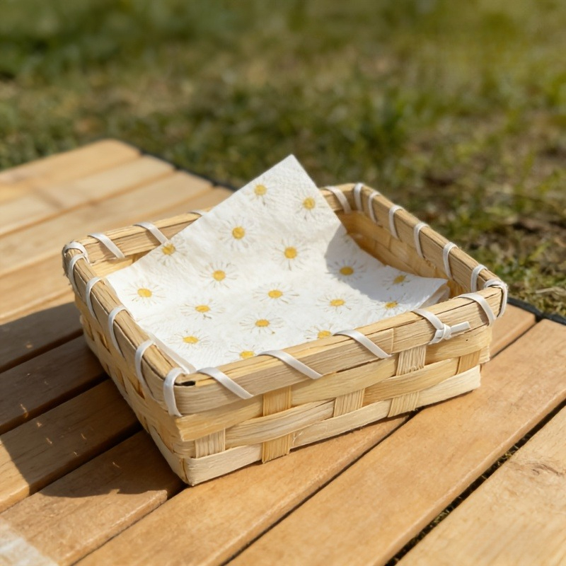 Handwoven Bamboo Napkin Basket - Agar Tissue Culture recensione e prezzo