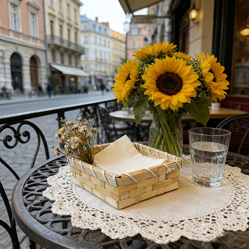Handwoven Bamboo Napkin Basket - Agar Tissue Culture recensione e prezzo