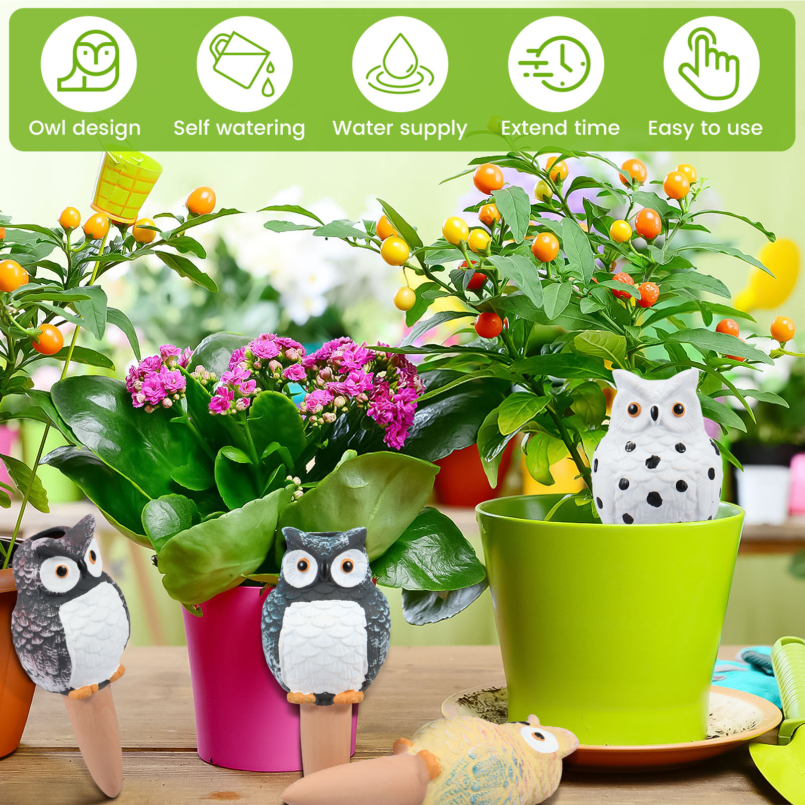 4Pcs Self-Watering Spikes Dive - Self Watering Insert recensione e prezzo