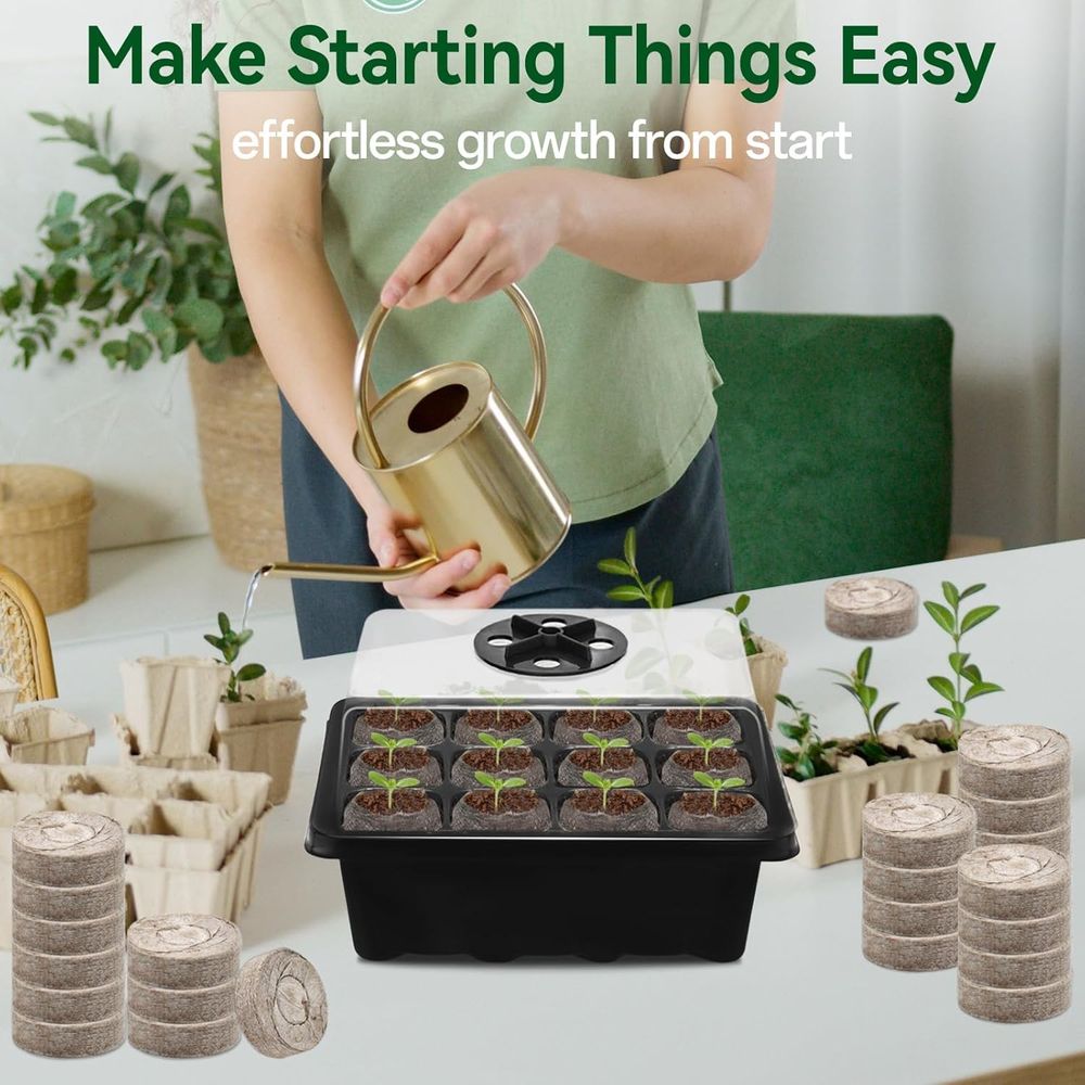 4 Pack Seed Starter Tray with  - Peat Pellet Tray recensione e prezzo
