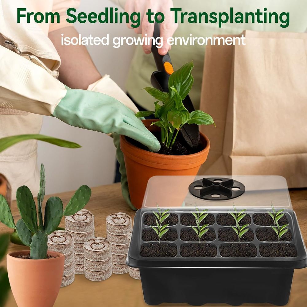 4 Pack Seed Starter Tray with  - Peat Pellet Tray recensione e prezzo