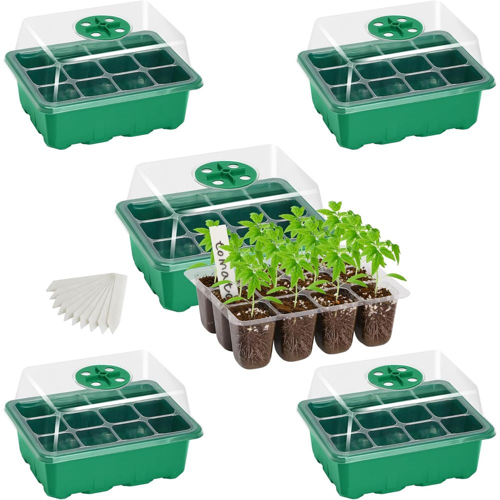 5-Pack Seed Starter Trays, See - Humidity Dome Kit recensione e prezzo