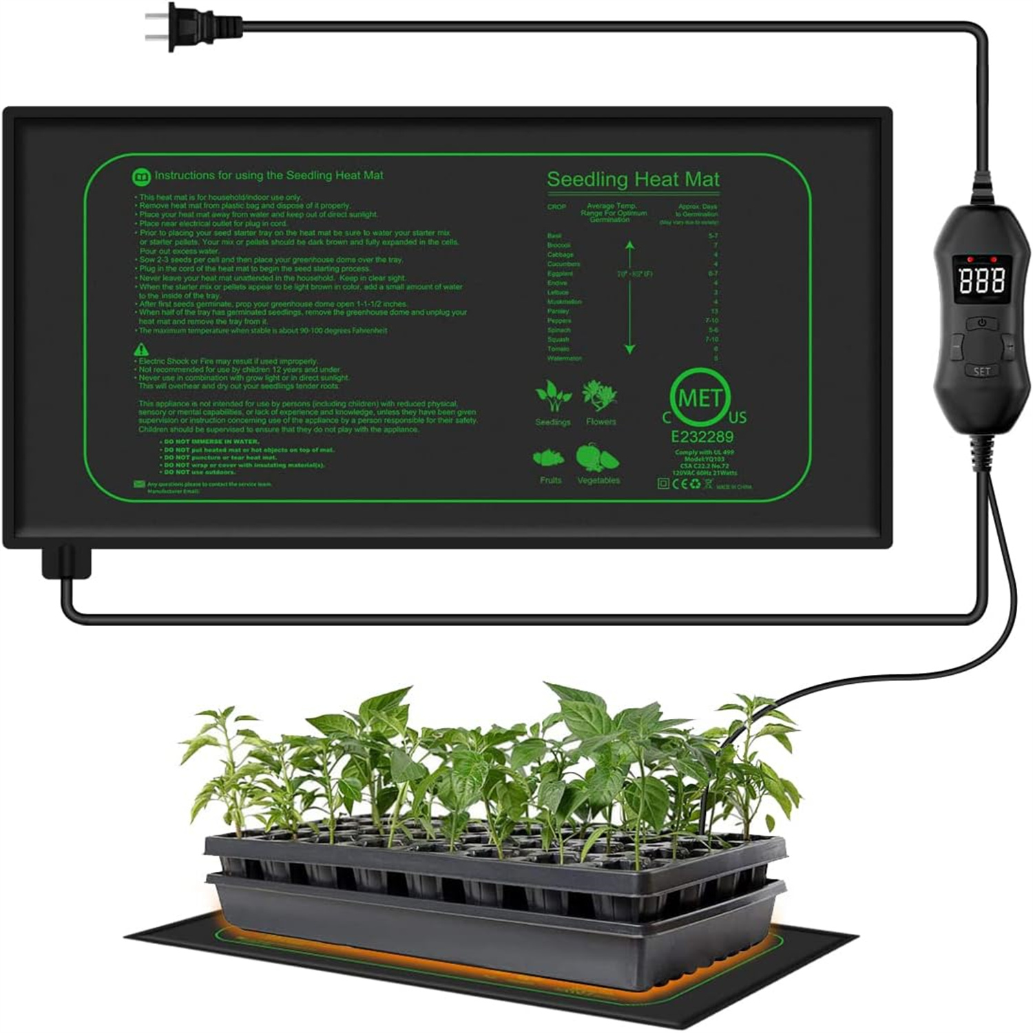 Seedling Heat Mat With Digital - Heat Mat Seedling recensione e prezzo