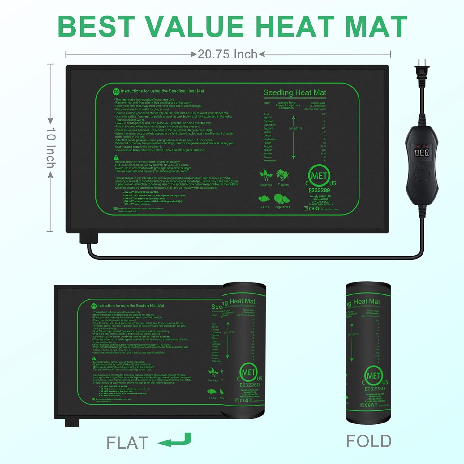 Seedling Heat Mat With Digital - Heat Mat Seedling recensione e prezzo