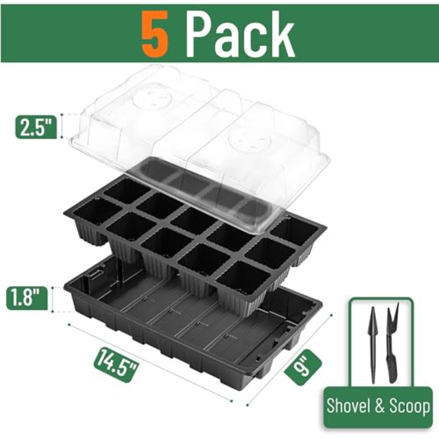 5-Set Seed Starter Tray Kits D - Humidity Dome Kit recensione e prezzo